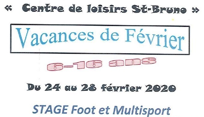 Centre de Loisirs – Vacances de février 2020